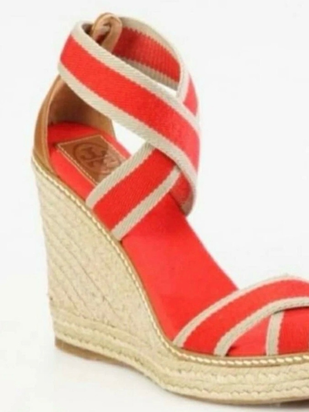 Tory Burch Adonis Espadrille Fisherman Wedge Sandals Size 9